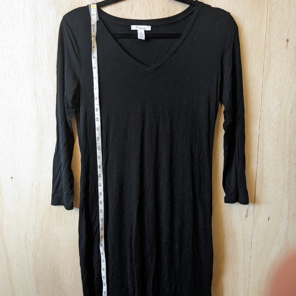 Black casual cotton dress